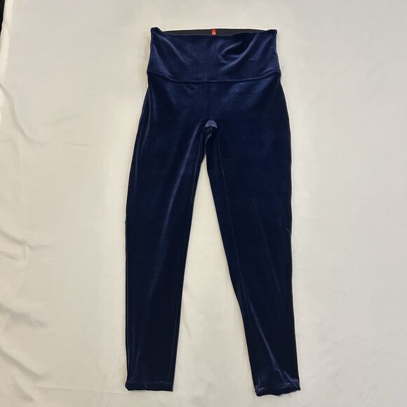Spanx Velvet Leggings High Waisted Navy Blue - Size XL - Picture 2 of 12
